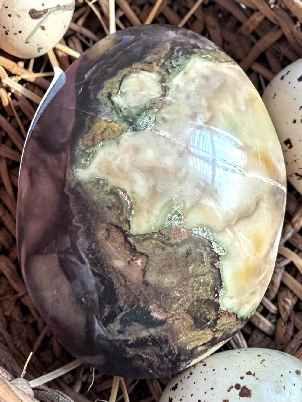 Volcano Agate Crystal Palmstone